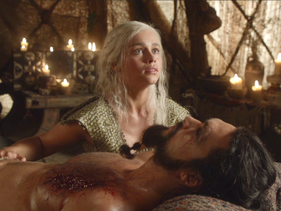  Despite Drogo initially being abusive towards Dany, she eventually grew to love her husband and was left devastated by his death