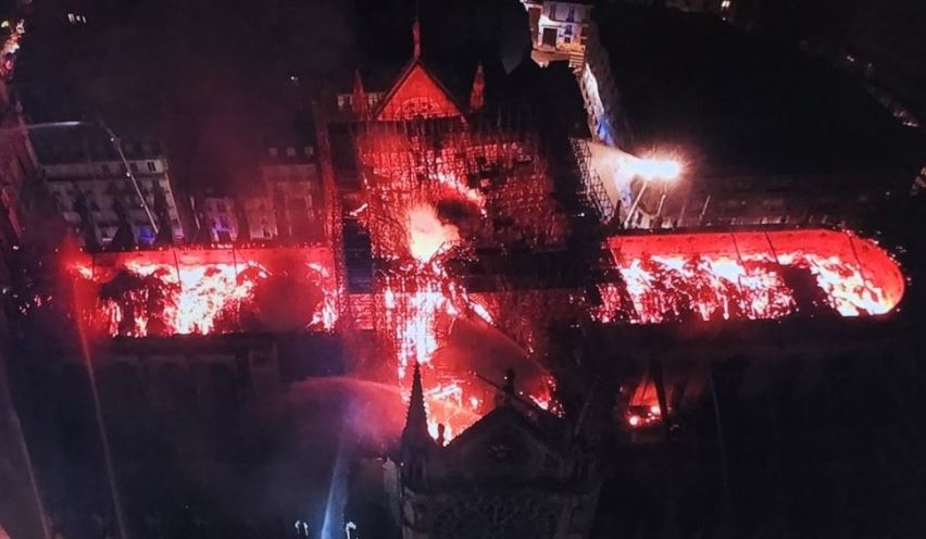  Officials in Paris feared the blaze could have destroyed the 850-year-old medieval church