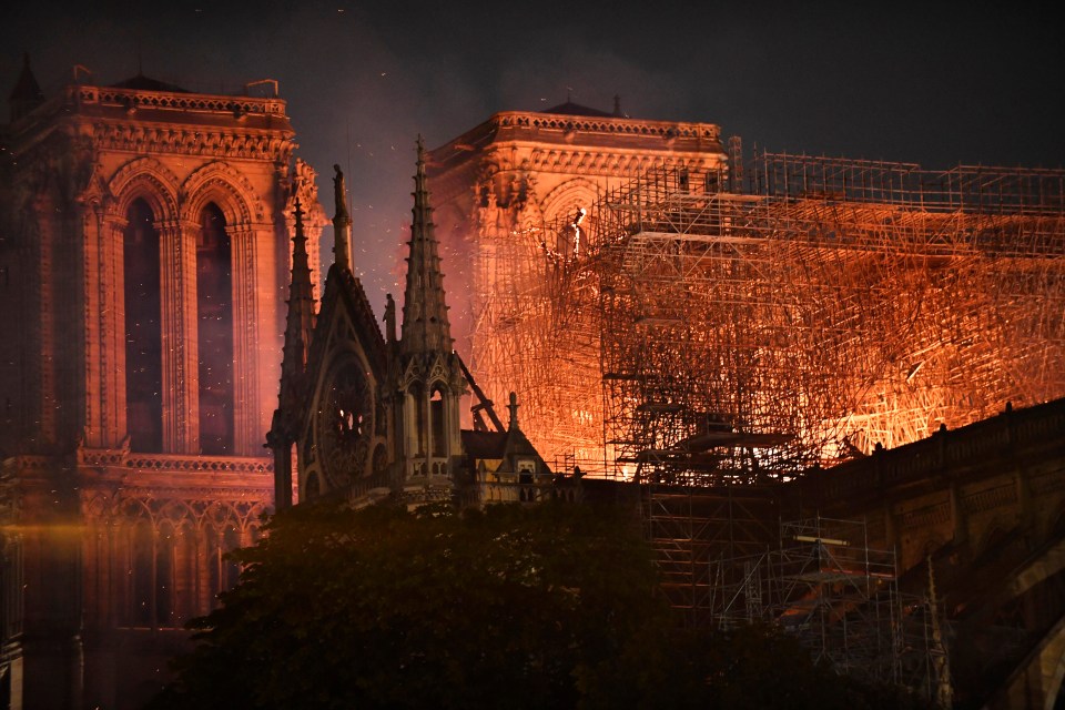  The blaze has been linked to restoration work which is taking place at the cathedral