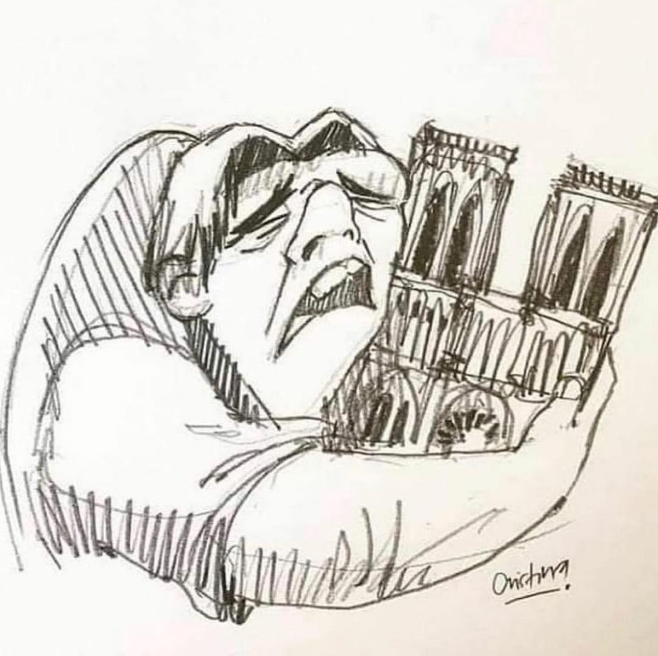  Many, including footballer Neymar, shared this cartoon as they prayed for Paris