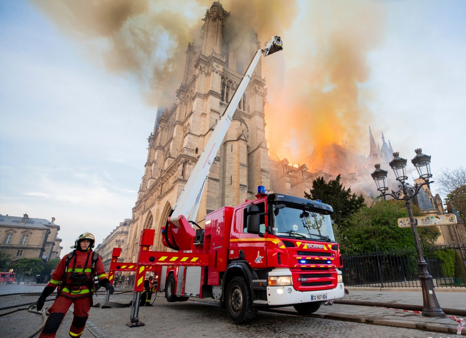 Fire fighters were still tackling the blaze earlier today