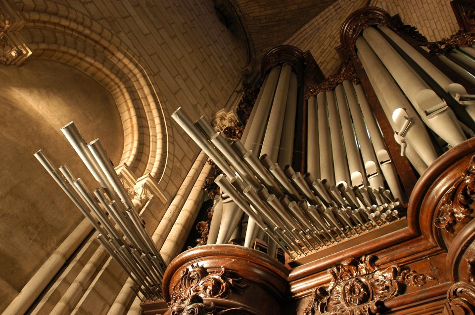 The cathedral's world famous 18th century organ that boasts 8,000 pipes appears to have survived the blaze