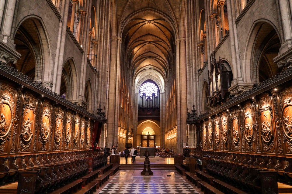 The view inside the iconic cathedral, which dates back to the 1100s