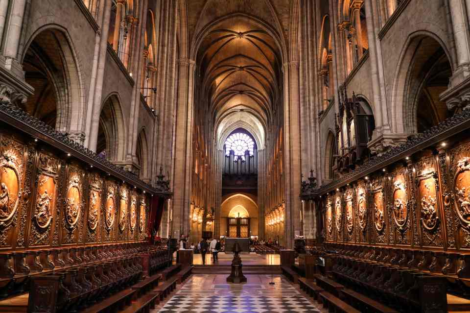  The view inside the iconic cathedral, which dates back to the 1100s