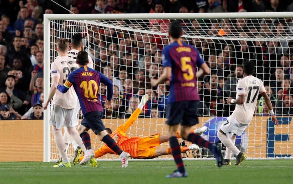  Messi opened his account for the game with a sublime goal from outside the box