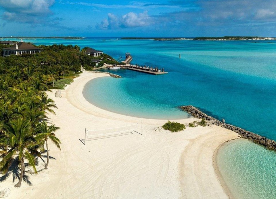 The property is situated in the Exumas archipelago in the Bahamas