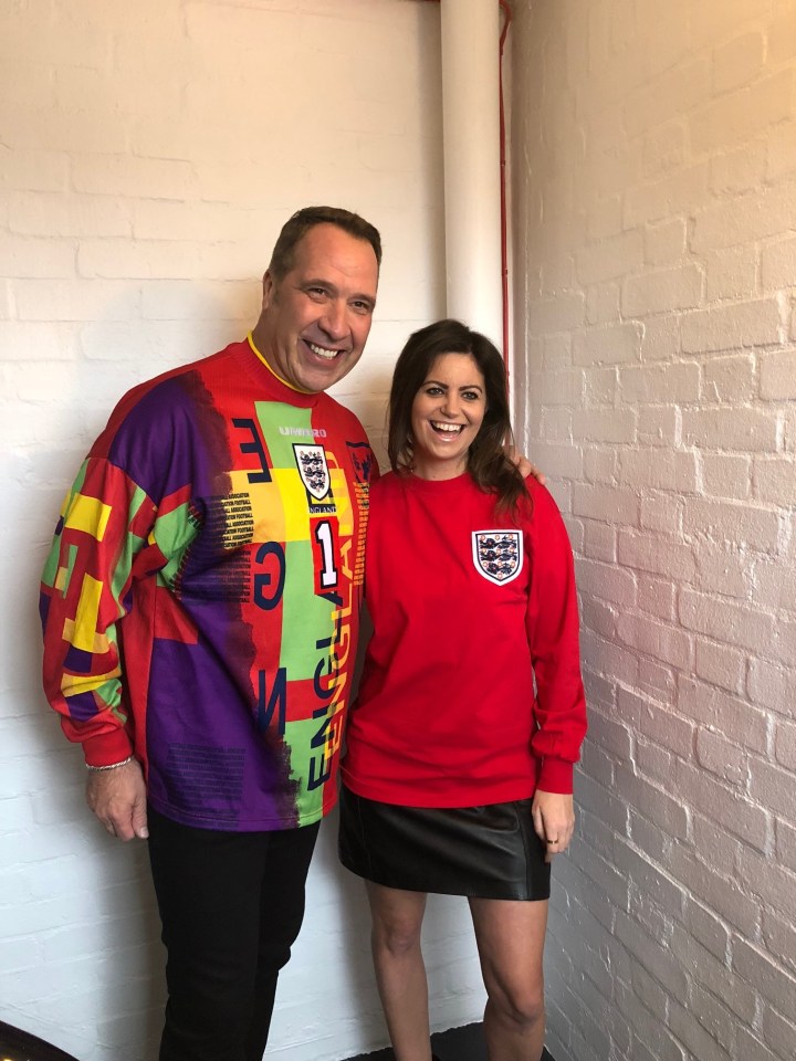 Wearing my England shirt with David Seaman has we promote Football Shirt Friday