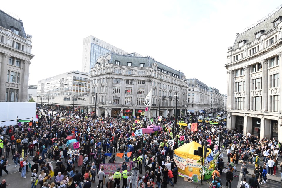  The activists also shutdown Oxford Circus, causing more travel chaos for millions of Londoners last week