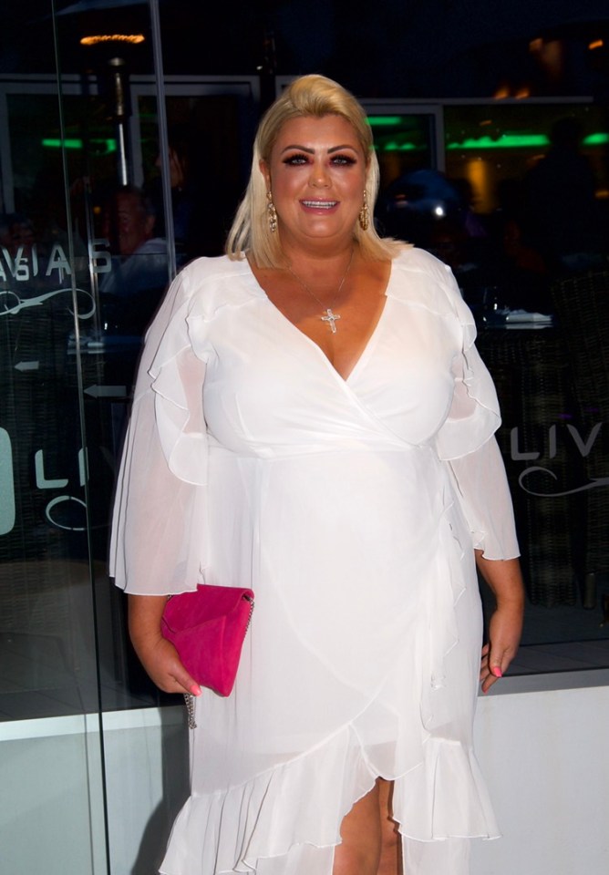  Gemma looked stunning as she showed off her new slimmer figure at Elliott Wright's white party last night