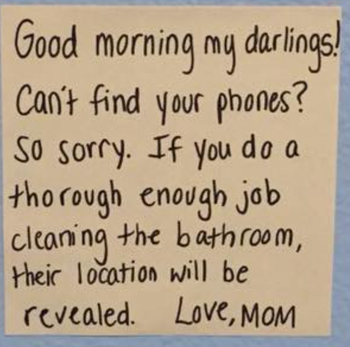  The mum kicked off her cleaning treasure hunt by getting them do tidy the bathroom