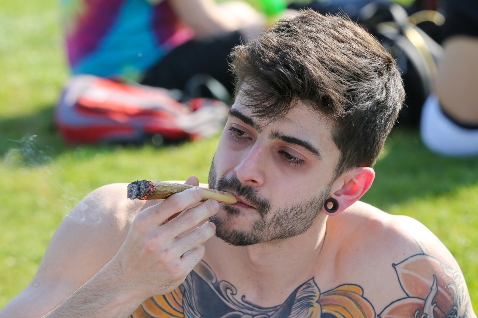 Many people were seen smoking the drug in Hyde Park