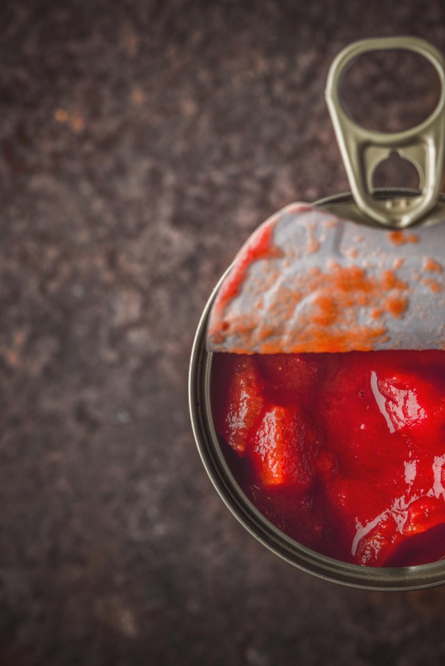 Tinned tomatoes are safe around a year after their ‘best-before’ date