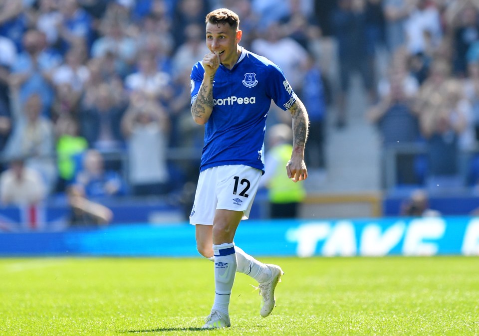  Lucas Digne made it three for Everton