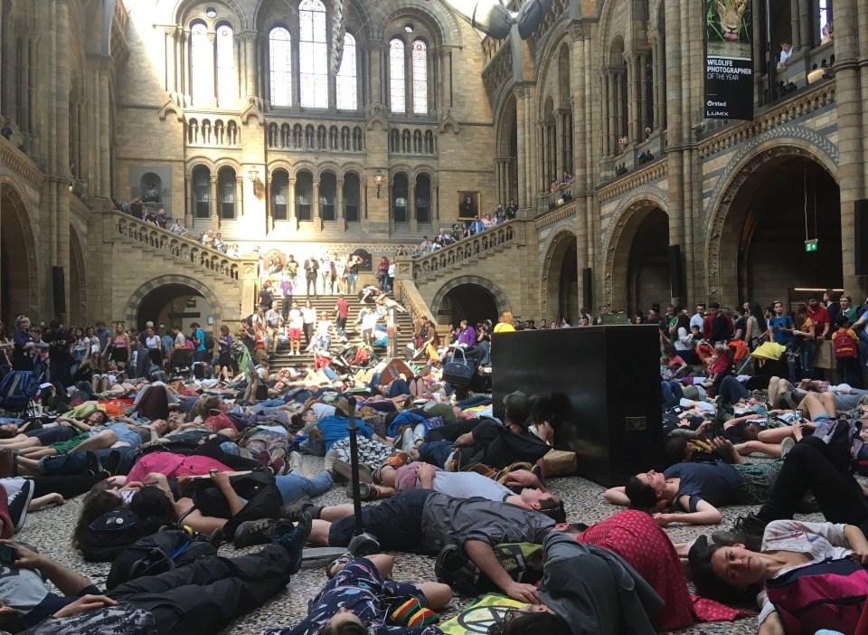 Baffled families picked their way round the edge of the collapsed group