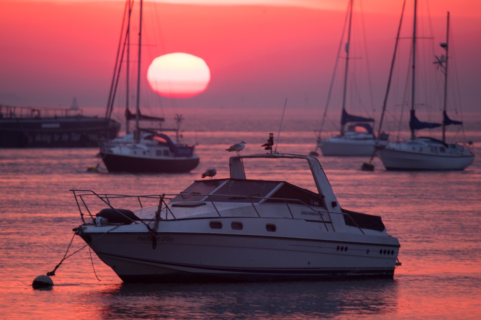 People woke up to a red sunrise across most parts of the UK today