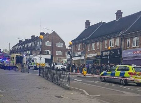  Cops rushed to the scene following reports of a stabbing in Wembley just after 6.30pm