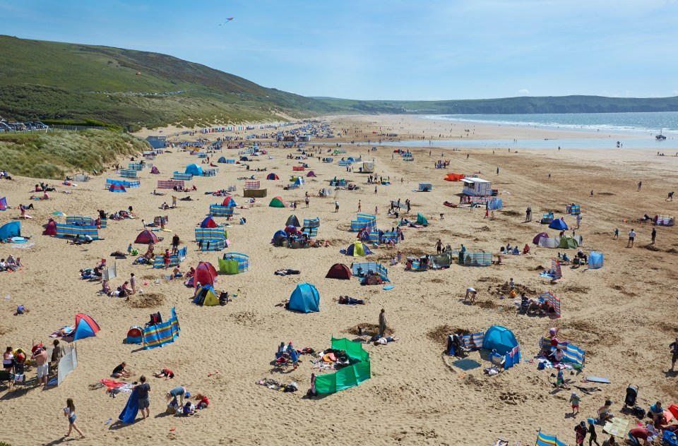  The unnamed woman was one of the many beach go-ers basking in last weekend's heatwave