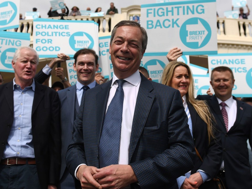 Nigel Farage’s Brexit Party is climbing up the polls