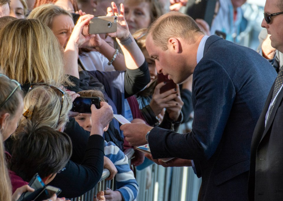  William said that he 'didn't have his phone on him' so had no baby updates during a walk about in New Zealand on Saturday