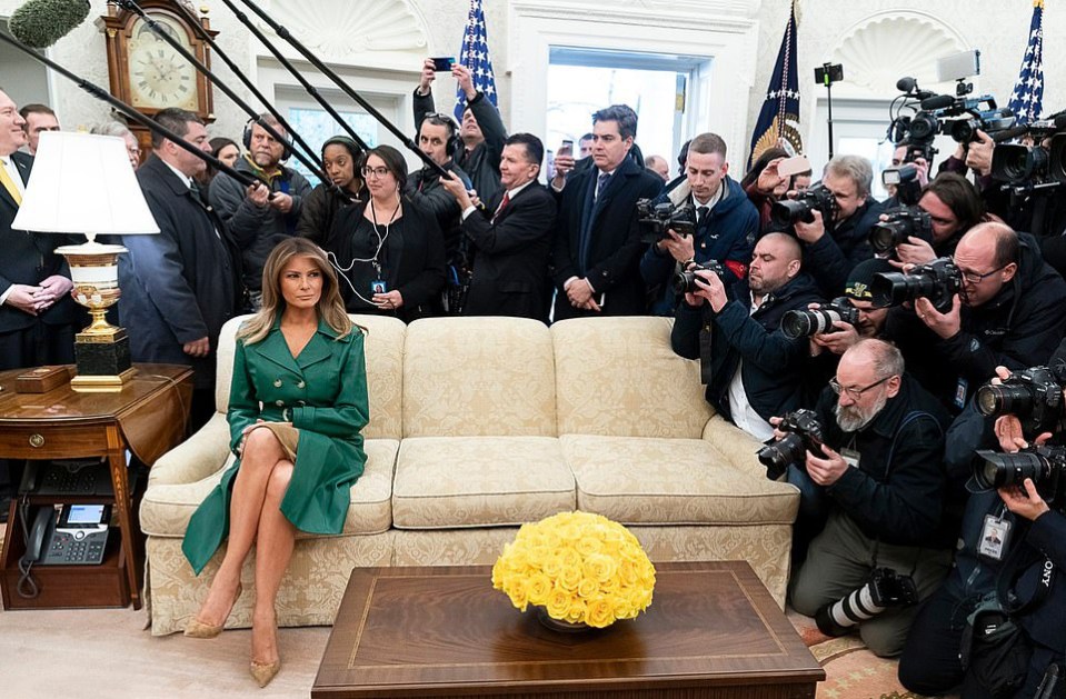 The picture used by White House staff to mark Melania’s 49th birthday was mocked online