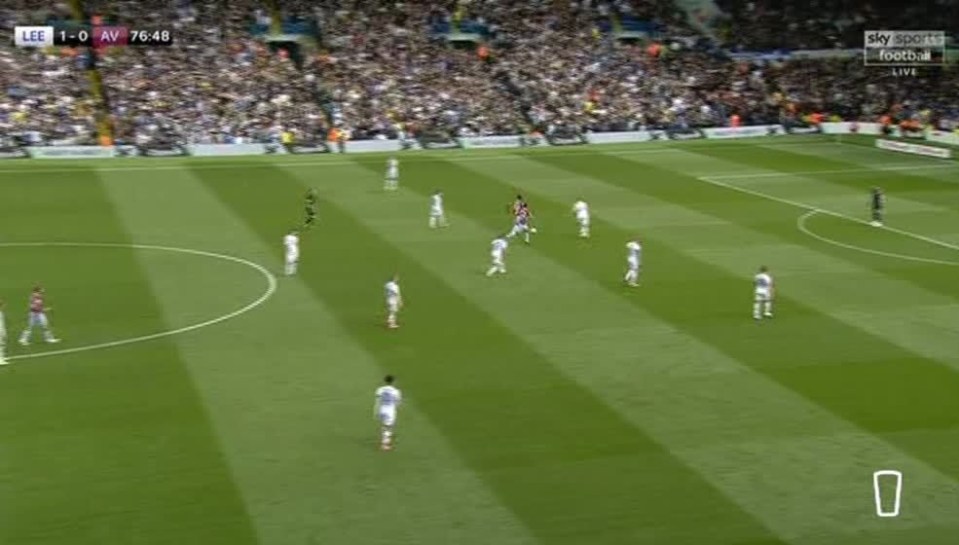 All-but one Leeds player allowed Villa to stroll through to score