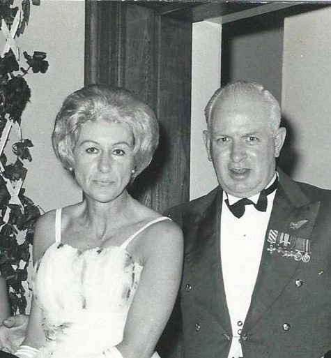  Tom with his wife Katherine aboard the Royal Yacht Britannia in 1961