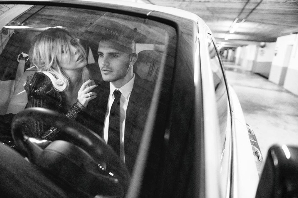  The loved-up couple got up close and personal in the front of the Rolls Royce