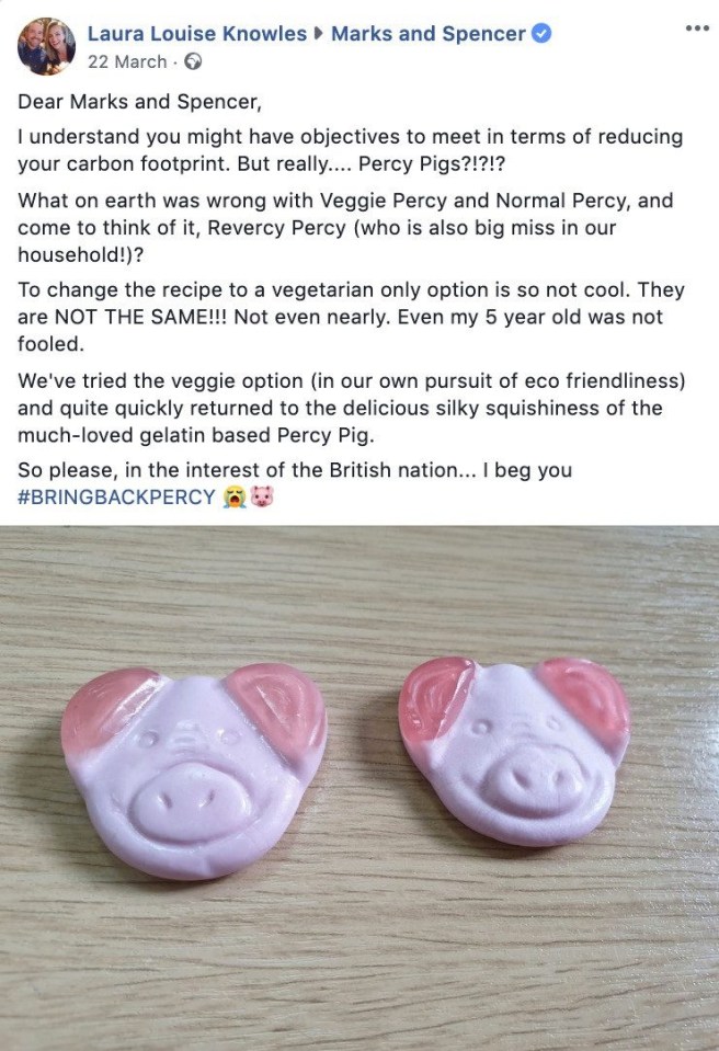 A petition has now been launched to urge Marks & Spencer to #BringBackPercy