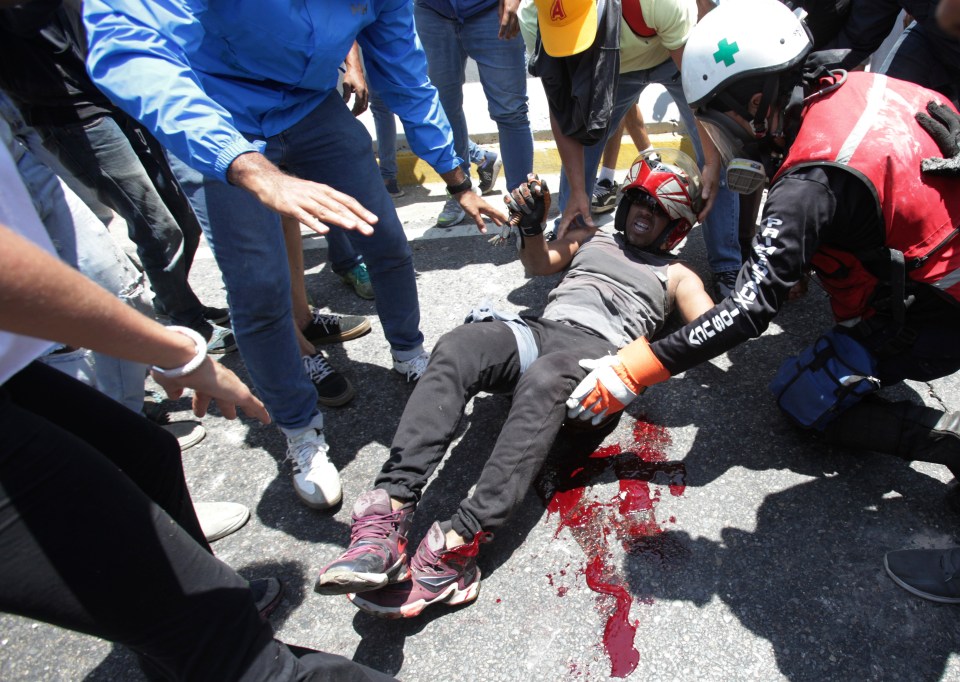  Another protester who had been struck by an armoured car