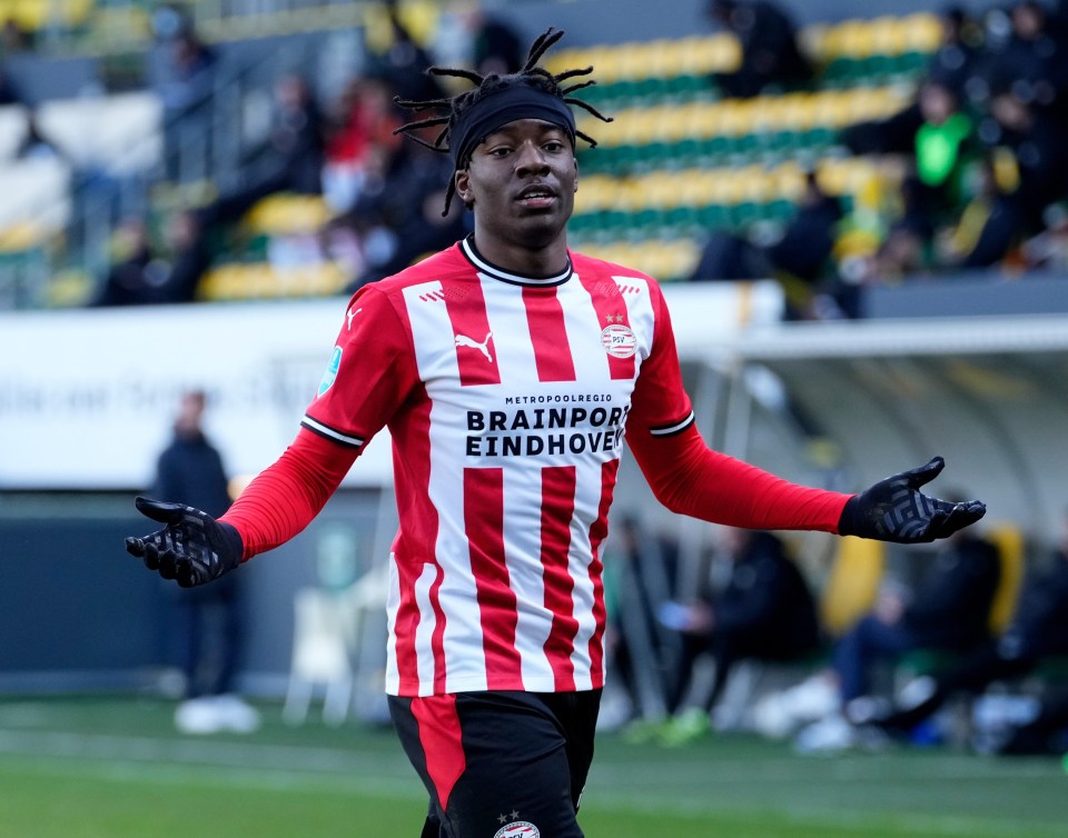 Madueke has been in blistering form this season for PSV