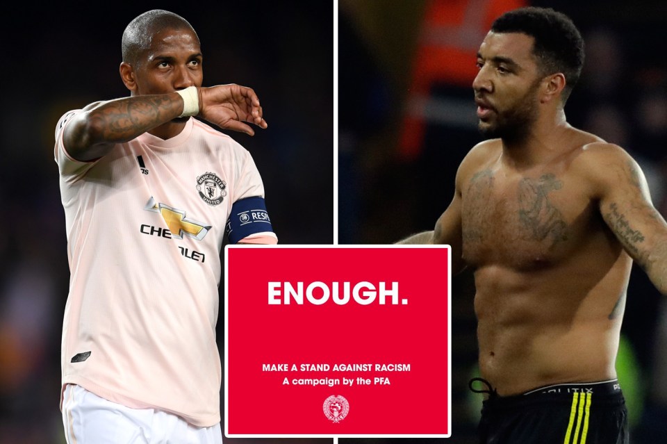  Ashley Young and Troy Deeney are just two of a number of players to be abused on social media in recent weeks - now the PFA have suggested a 24-hour blackout