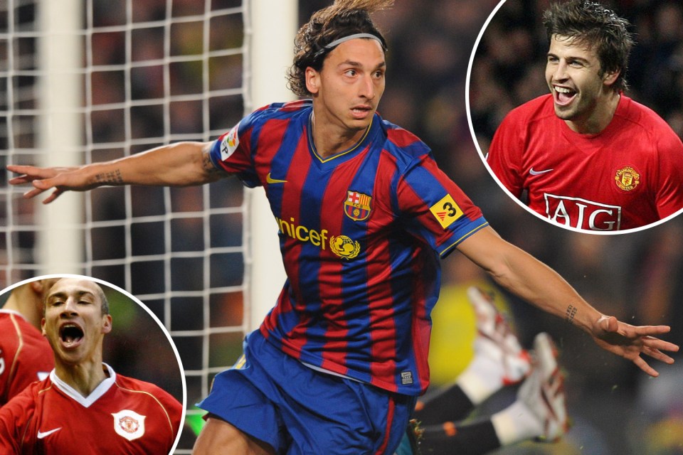  Eight players have played for Manchester United and Barcelona in their careers - but few have enjoyed success at both