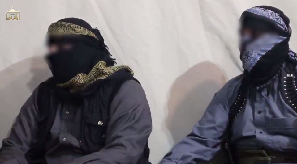  The ISIS leader's devoted followers are shown with their faces masked and blurred