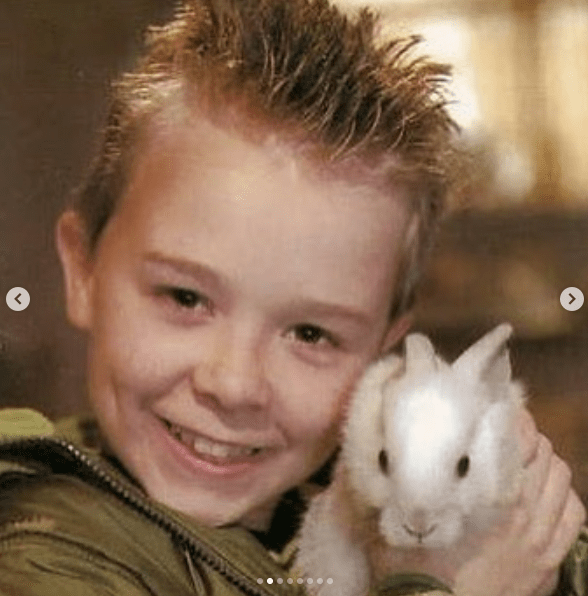  David with his pet rabbit - which Jack actually hated