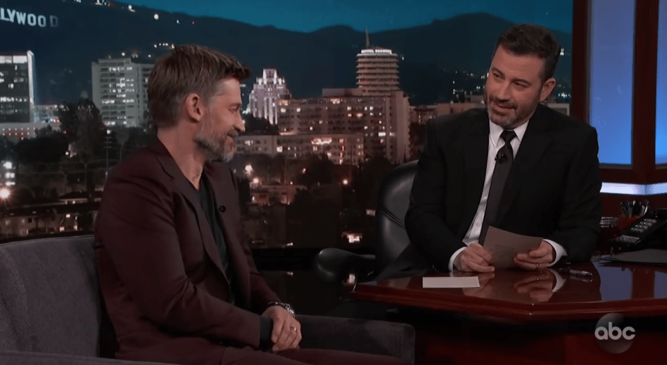  Nikolaj appeared on Jimmy Kimmel Live to discuss the upcoming series of Game Of Thrones