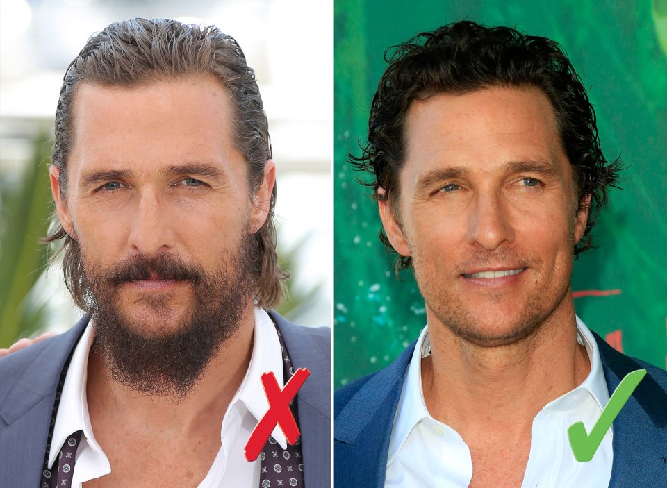  Any more hair and Matthew McConaughey enters a slightly creepy zone