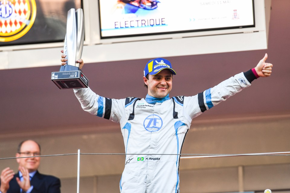  Felipe Massa celebrated his first podium in Formula E