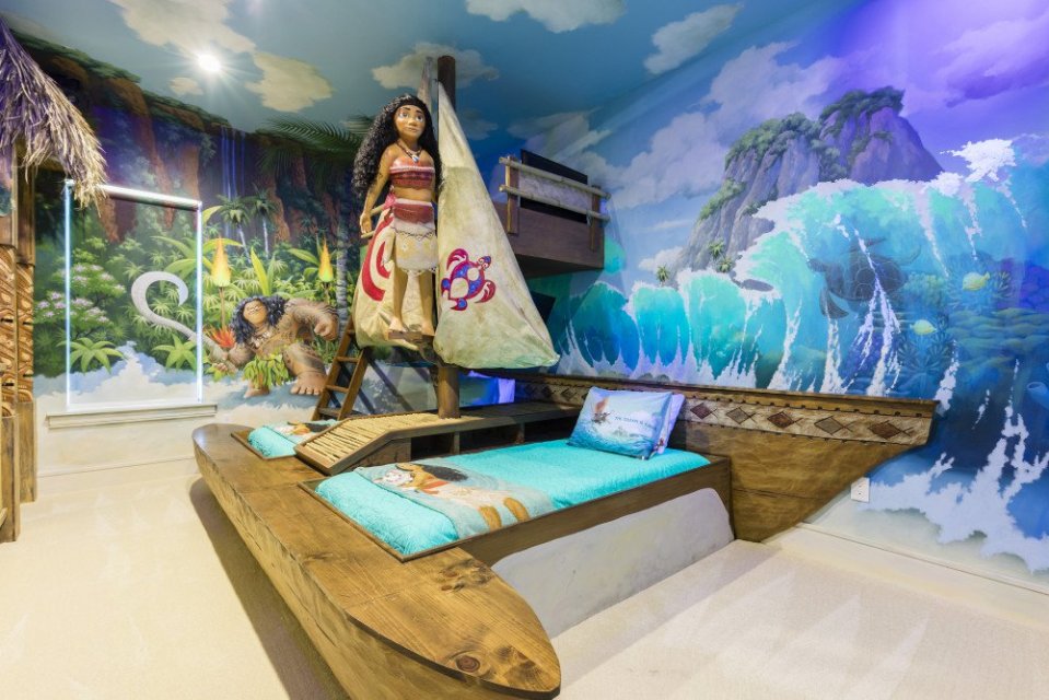  The Moana bedroom lets kids sleep on the raft like she does