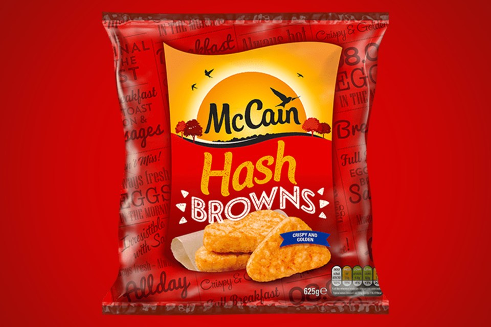  The packs of hash browns are sold at almost all leading supermarkets