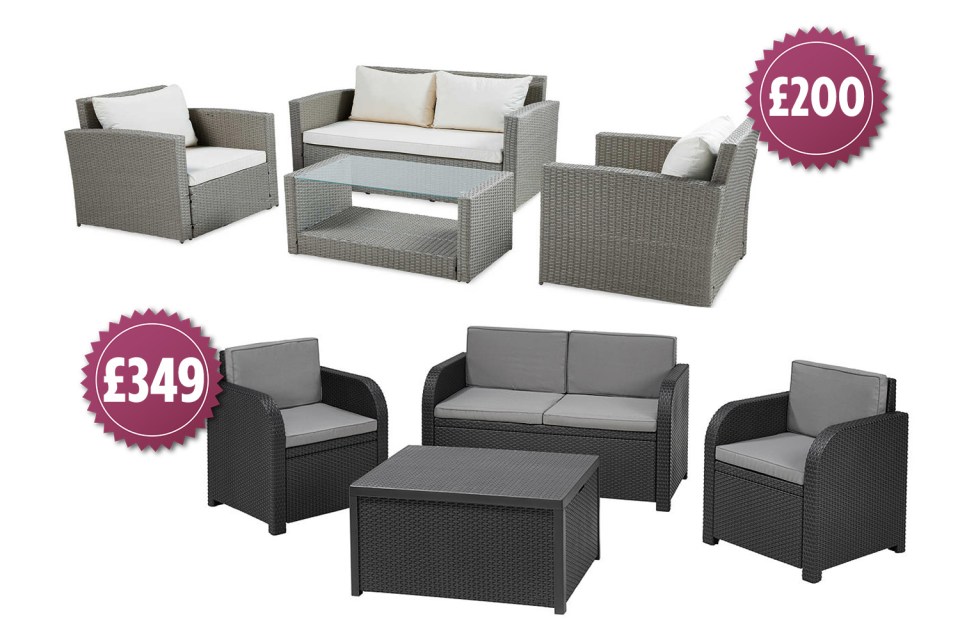 Get a rattan effect garden furniture set from Aldi for £199.99