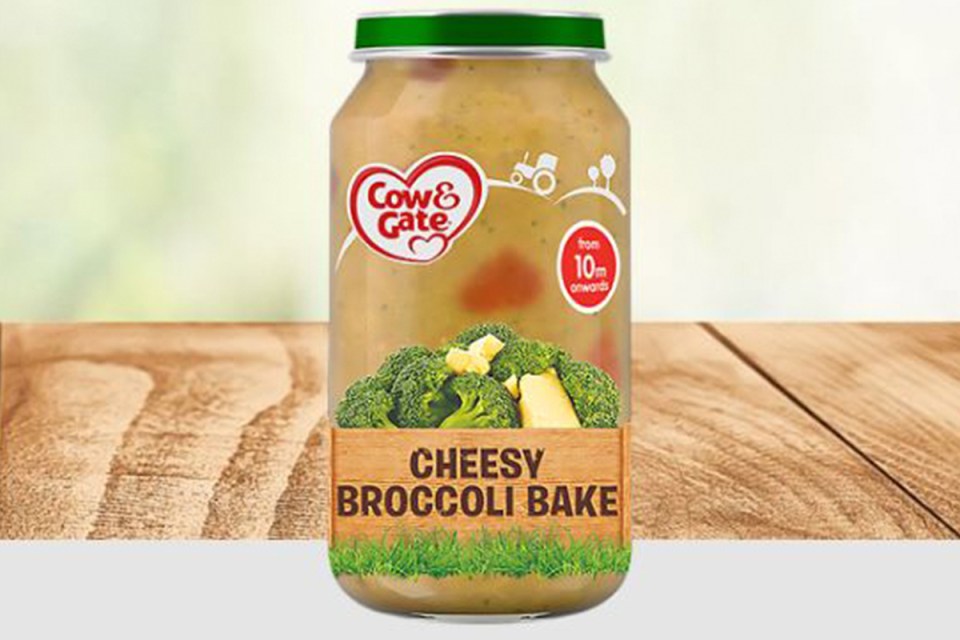  Cow & Gate has recalled jars of this baby good because it might contain pieces of a blue rubber glove