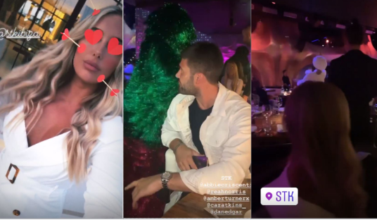 Dan and Amber were both at STK in Ibiza posting on social media