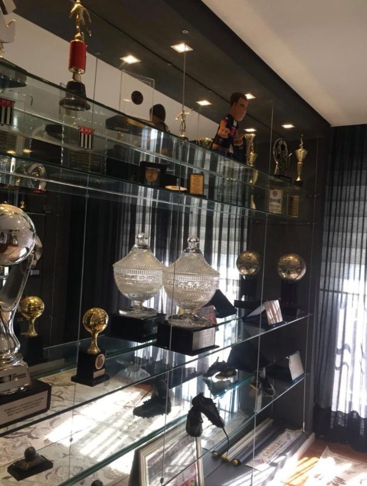  Part of the trophy room Jorge has in his Sao Paulo home