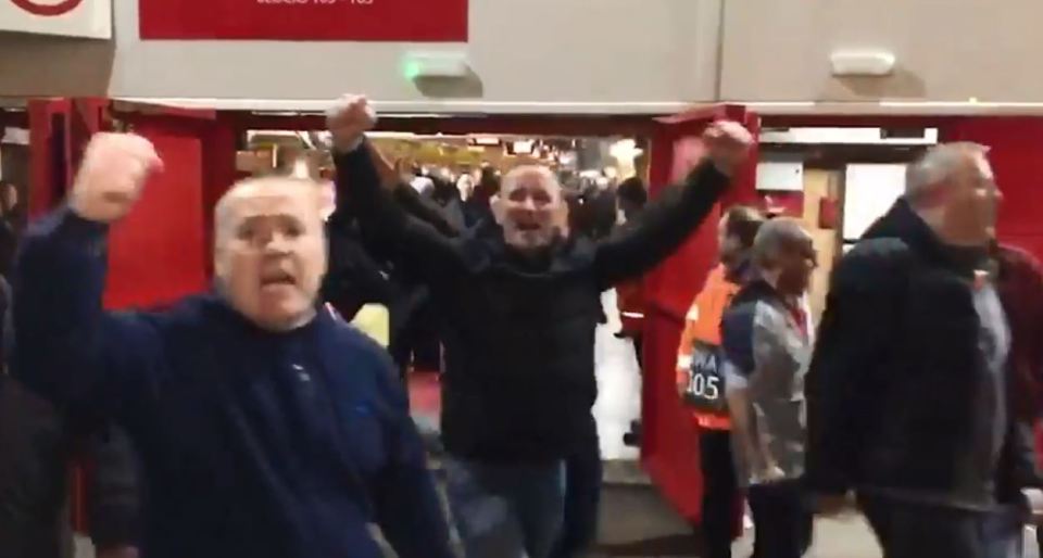  The 55,000 inside Anfield went crazy as soon as the final whistle blew