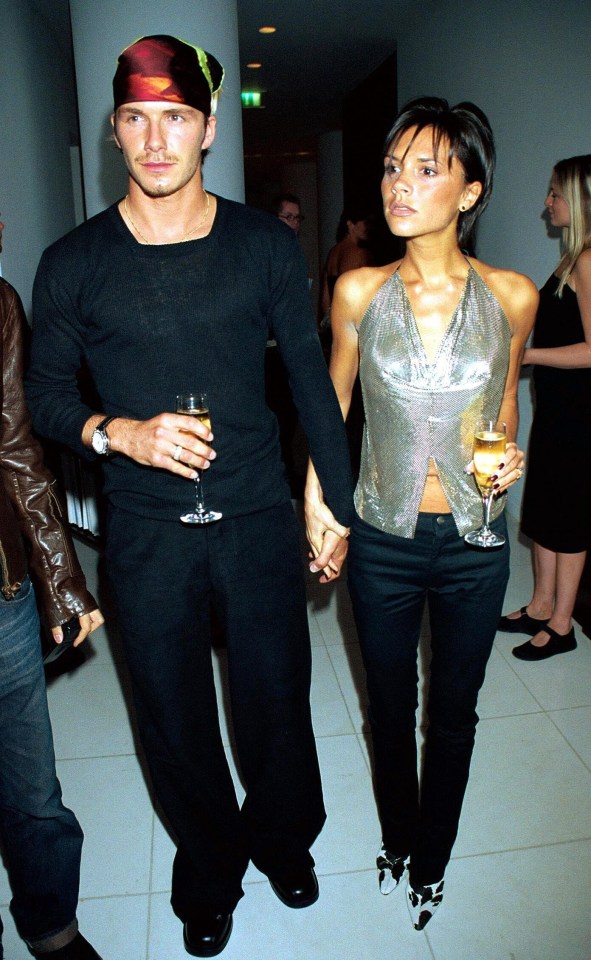 David and Victoria pictured at a London hotel in 2000