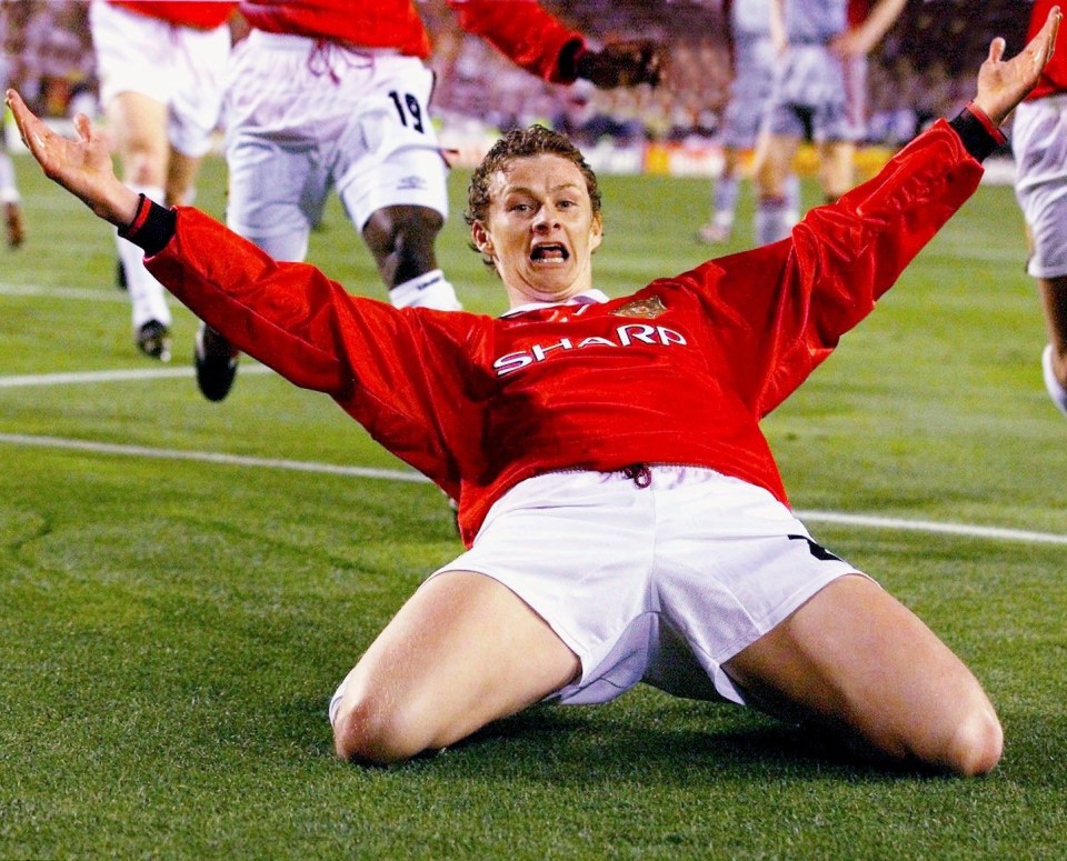  Ole Gunnar Solskjaer's iconic knee slide marked the completion of the Treble