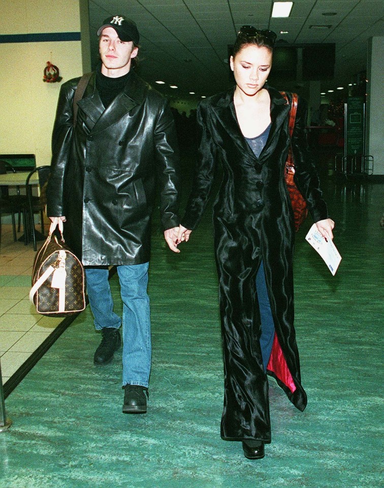 David and Victoria leave Dublin for a Christmas get-together with their pets in 1997