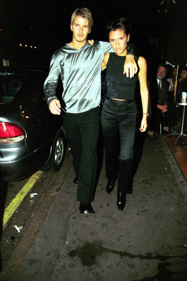  David Beckham and Victoria leaving an ABBA concert at the West End back in 1999