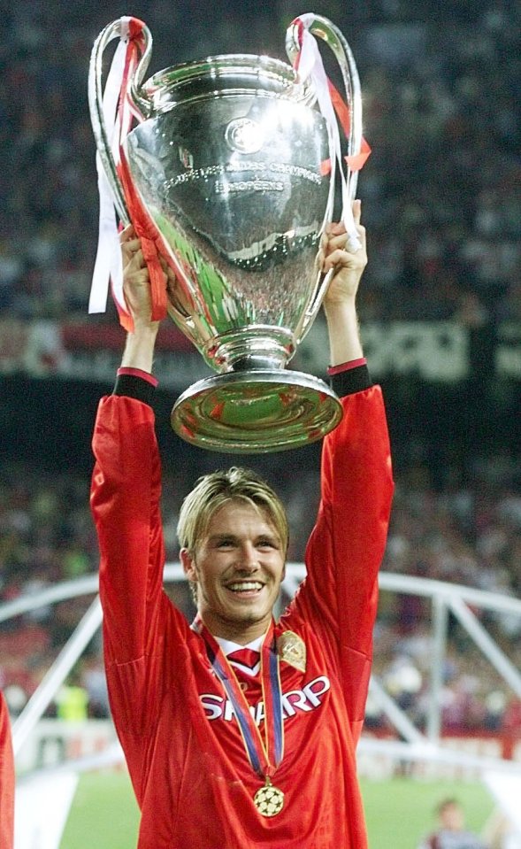  Beckham, 44, helped Manchester United win the Treble the season after the 1998 World Cup