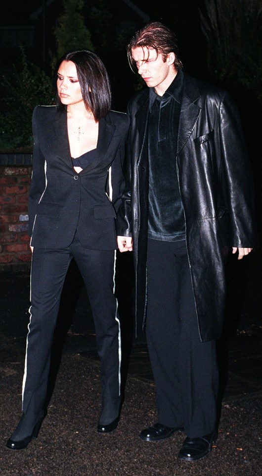 David and Victoria pictured leaving his house back in 1997